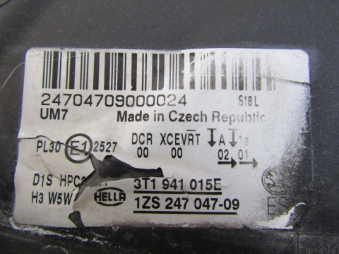 LAMPA PRZÓD SKODA SUPERB II 2 KSENON SKRĘTNY 08-13 LH LEWA 3T1941015E