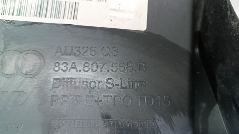 Zderzak tył tylny Audi Q3 II 83A S line 18-