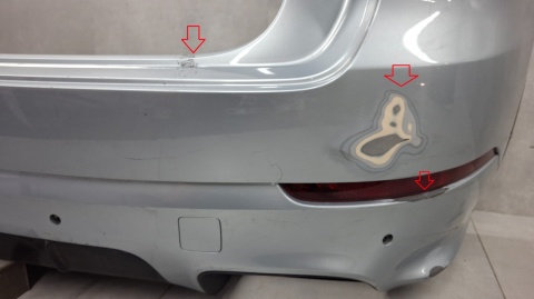 Zderzak tył tylny Porsche Cayenne III GTS TURBO 9Y0 18- / + lampki + ślizgi