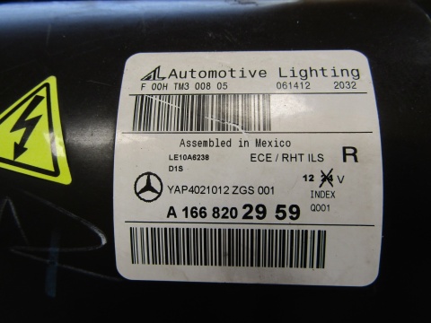 LAMPA PRZÓD MERCEDES ML W166 KSENON SKRĘTNY 11-15 RH PRAWA A1668202959