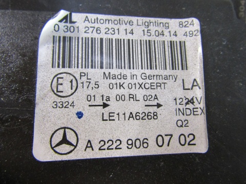LAMPA PRZÓD MERCEDES S KLASA W222 FULL LED ILS LH LEWA 13-17 A2229060702