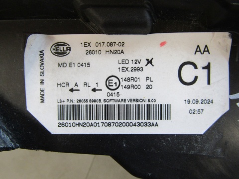 LAMPA PRZÓD NISSAN QASHQAI 3 III LIFT FULL LED 24- RH PRAWA 1EX01708702