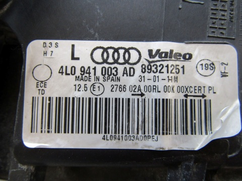 Lampa przód Audi Q7 4L LIFT KSENON SKRĘTNY 09-15 LH LEWA 4L0941003AD