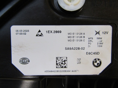 LAMPA PRZÓD BMW X1 U11 FULL LED 22- RH PRAWA 5A9A228-02