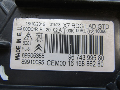 LAMPA PRZÓD CITROEN C5 III X7 LIFT KSENON SKRĘTNY LH LEWA 11-18 9674399580