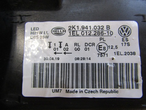 LAMPA PRZÓD VOLKSWAGEN CADDY III 3 LIFT KSENON NIESKRĘTNY 15-20 RH 2K1941032A