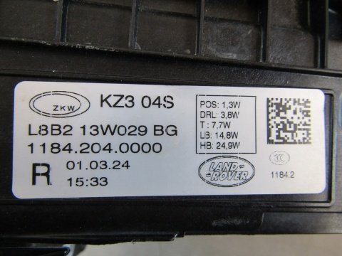 LAMPA PRZÓD LAND ROVER DEFENDER II LED RH PRAWA 20- L8B213W029BG