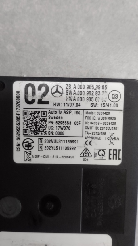 Czujnik Radar / Radar Martwego Pola Distronic Mercedes-Benz A0009059906