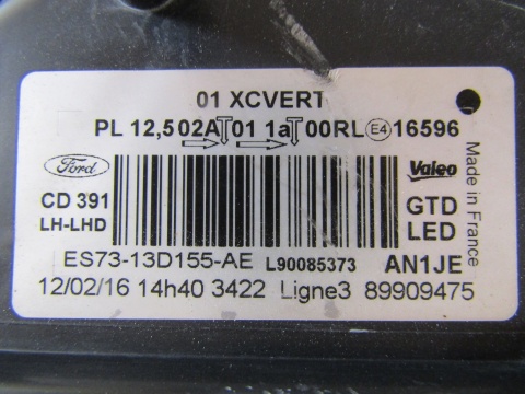 LAMPA PRZÓD FORD MONEDO MK5 FULL LED 14-22 LH LEWA ES7313D155AE