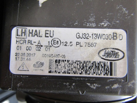 LAMPA PRZÓD LAND ROVER EVOQUE L538 ZWYKŁA SOCZEWKA LH LEWA 15- GJ3213W030B