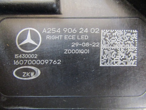LAMPA PRZÓD MERCEDES GLC 2 W254 FULL LED DIGITAL LIGHT 22- RH PRAWA A2549062402