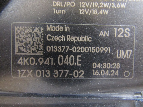 LAMPA PRZÓD AUDI A6 C8 FULL LED 18- 4K0 RH PRAWA 4K0941040E