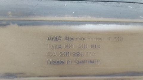 Listwa spoiler dokładka zderzaka tylnego MERCEDES SL R230 AMG 01-05
