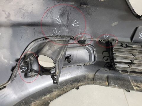 Zderzak przód przedni Peugeot 2008 I 1 Lift 16-19