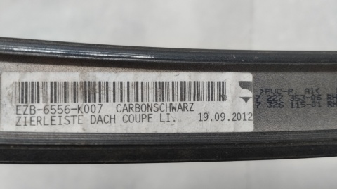 Listwa dachowa dachu lewa BMW 6 F12 F13 COUPE / 22339910