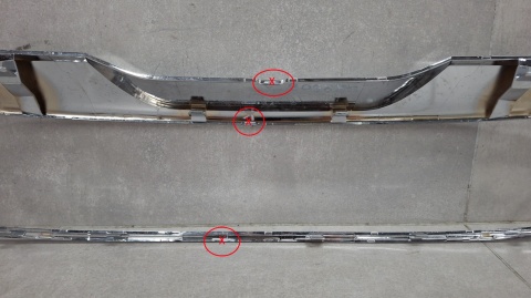Ramka chrom grilla atrapy przód Peugeot 108 14-22
