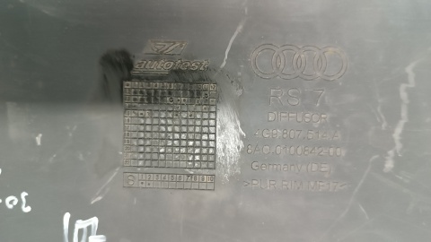 SPOILER DOKŁADKA DYFUZOR ZDERZAKA ZDERZAKA TYŁ AUDI RS7 10-