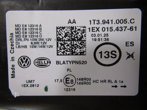 LAMPA PRZÓD VW ID BUZZ FULL LED LH LEWA 22- 1T3941005C