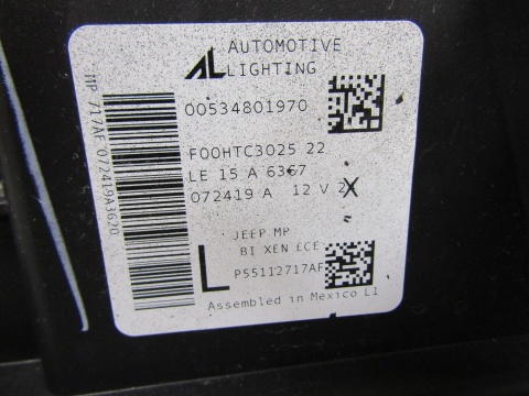 LAMPA PRZÓD JEEP COMPASS 2 II KSENON NIESKRĘTNY 16-20 LH LEWA 00534801970