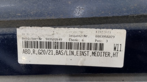 Listwa progowa prawa BMW 3 G20 G21 18- sedan kombi