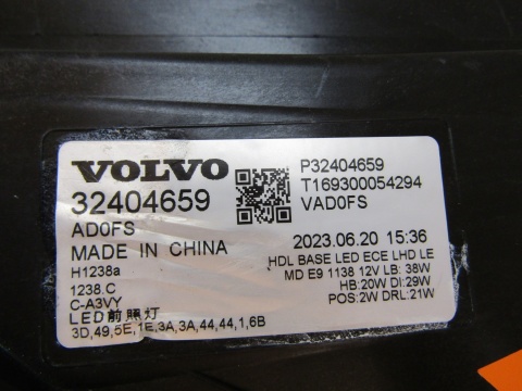 LAMPA PRZÓD VOLVO XC40 LIFT FULL LED BASE 22- LH LEWA 32404659