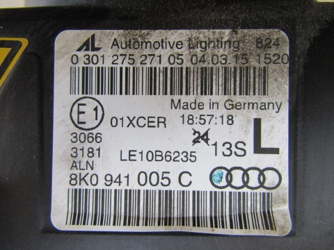 LAMPA PRZÓD AUDI A4 B8 8K0 LIFT KSENON NIESKRĘTNY 11-15 LH LEWA 8K0941005C