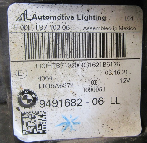LAMPA PRZÓD BMW IX3 G08 FULL LED ADAPTIVE 17-21 RH PRAWA 9491682-06