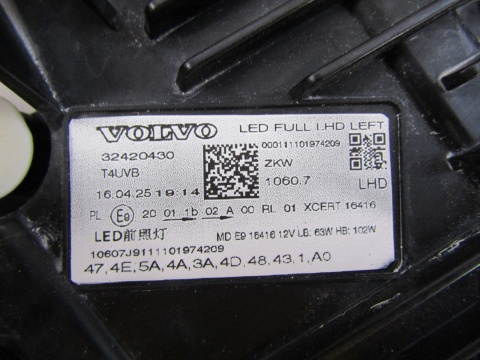 LAMPA PRZÓD VOLVO XC60 FULL LED 17-24 LH LEWA 32420430