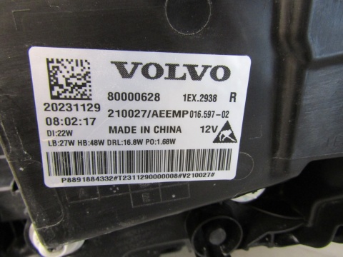 LAMPA PRZÓD VOLVO EX30 FULL LED 23- RH PRAWA 80000628