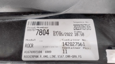 Listwa progowa prawa Mercedes GLE 2 II V167 AMG 19- SUV A167