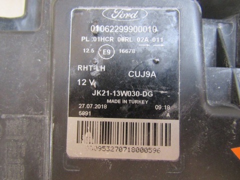 LAMPA PRZÓD FORD TRANSIT CUSTOM LIFT ZWYKŁA SOCZEWKA LED 17-23 LH JK21-13W030-DG