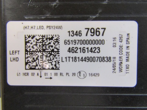 LAMPA PRZÓD OPEL CROSSLAND X ZWYKŁA17-20 LH 462161423