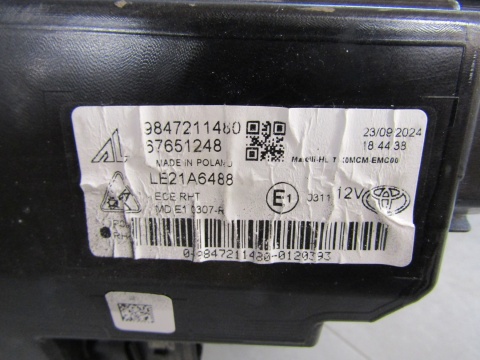LAMPA PRZÓD TOYOTA PROACE VERSO II LIFT 24- FULL LED RH PRAWA 9847211480