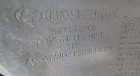 Zderzak tył tylny KIA RIO IV 4 HB 17-23