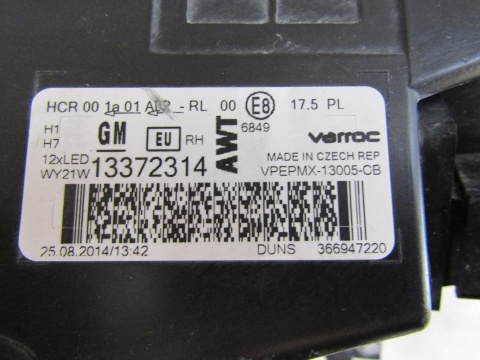 LAMPA PRZÓD OPEL MERIVA B LIFT ZWYKŁA 13-17 RH PRAWA 13372314