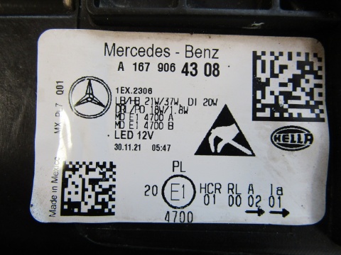 Lampa przód Mercedes GLE W167 FULL LED PERFORMANCE 19-23 LH A1679064308