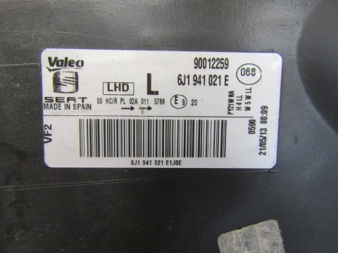 LAMPA PRZÓD SEAT IBIZA IV 6J LIFT ZWYKŁA LH LEWA 12-17 6J1941021E