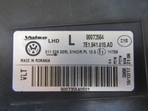LAMPA PRZÓD VW T6 7E1 ZWYKŁA 15-19 LH LEWA 7E1941015AD
