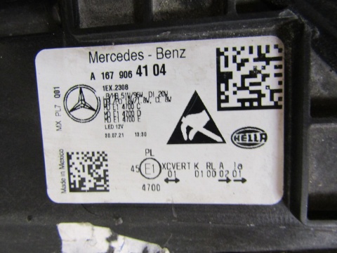 LAMPA PRZÓD MERCEDES GLE W167 FULL LED MULTIBEAM 19-23 LH LEWA A1679064104