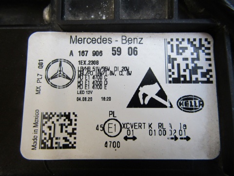 LAMPA PRZÓD MERCEDES GLE W167 FULL LED MULTIBEAM 19-23 LH A1679065906