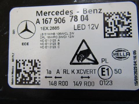 LAMPA PRZÓD MERCEDES GLE W167 LIFT FULL LED MULTIBEAM 23- RH PRAWA A1679067804
