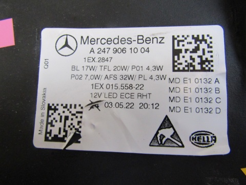 Lampa przód Mercedes B Klasa W247 Lift LED PERFORMANCE 22- RH A2479061004