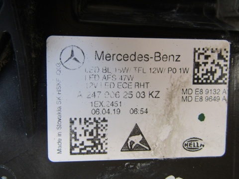 LAMPA PRZÓD MERCEDES B KLASA 247 W247 LED PERFORMANCE 18-22 LH A2479062503KZ