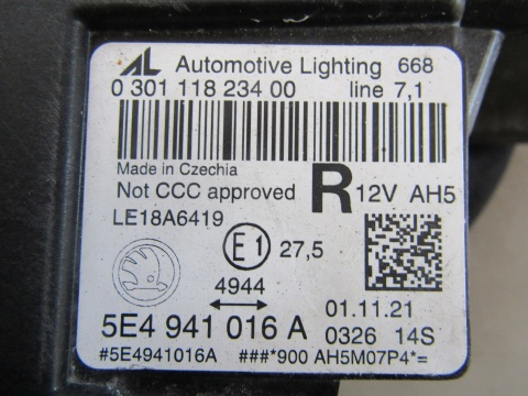 Lampa przód Skoda Octavia 4 IV FULL LED 19-24 RH 5E4941016A