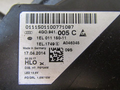 LAMPA PRZÓD AUDI A6 C7 KSENON NIESKRĘTNY LH LEWA 10-14 4G0941005C