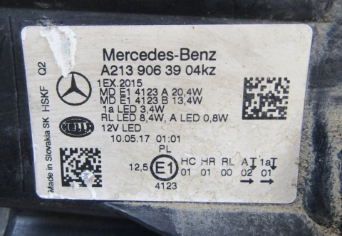 LAMPA PRZÓD MERCEDES E KLASA W213 FULL LED PERFORMANCE 16-20 LH LEWA A2139063904