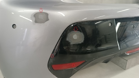 Zderzak tył tylny Peugeot 208 2 II GT-Line 19- /+ ślizgi + lampa