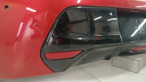 Zderzak tył tylny Peugeot 208 2 II GT-Line 19- /+ ślizgi + lampa