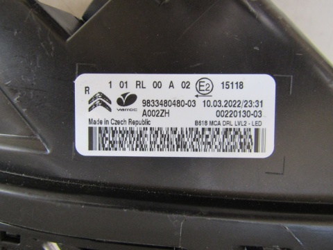LAMPA PRZÓD CITROEN C3 III LIFT LED DRL 20-24 PRAWA RH 9833480480-03