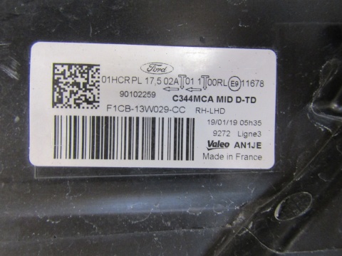 LAMPA PRZÓD FORD CMAX C-MAX II 2 LIFT ZWYKŁA Z LED 14-19 RH F1CB-13W029-CC